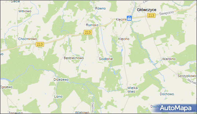 mapa Siodłonie, Siodłonie na mapie Targeo