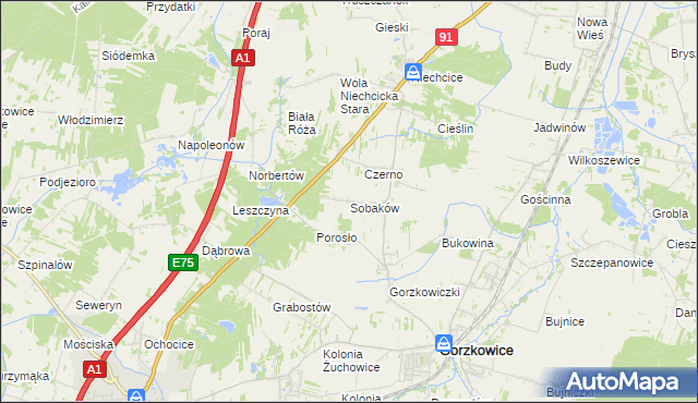 mapa Sobaków, Sobaków na mapie Targeo