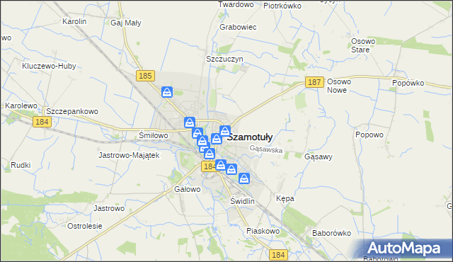 mapa Szamotuły, Szamotuły na mapie Targeo