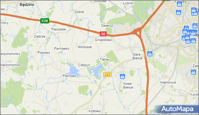 mapa Tatów, Tatów na mapie Targeo