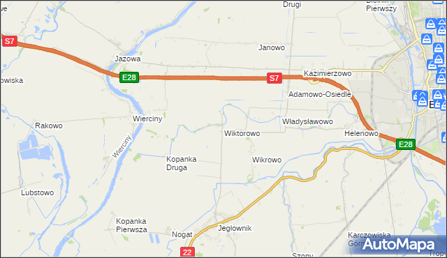 mapa Wiktorowo gmina Gronowo Elbląskie, Wiktorowo gmina Gronowo Elbląskie na mapie Targeo