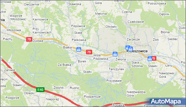 mapa Wola Filipowska, Wola Filipowska na mapie Targeo