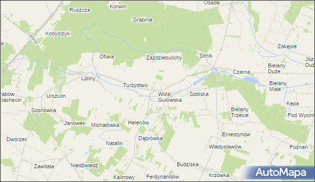mapa Wola Gułowska, Wola Gułowska na mapie Targeo
