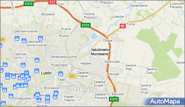 mapa Wólka powiat lubelski, Wólka powiat lubelski na mapie Targeo