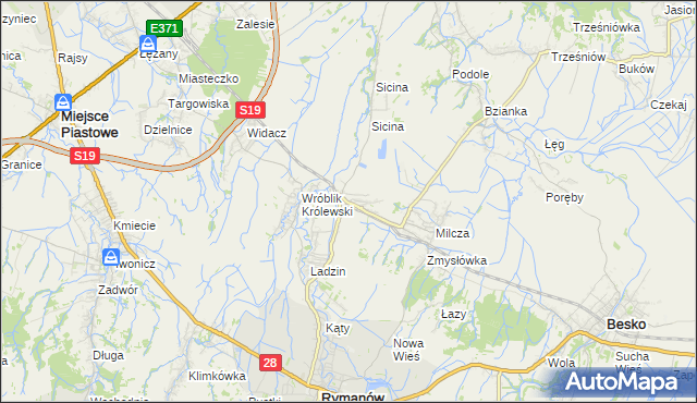 mapa Wróblik Szlachecki, Wróblik Szlachecki na mapie Targeo
