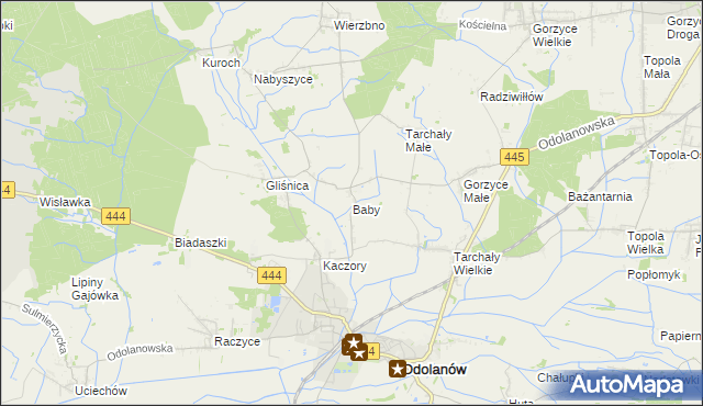 mapa Baby gmina Odolanów, Baby gmina Odolanów na mapie Targeo