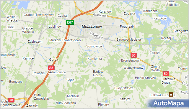 mapa Badowo-Dańki, Badowo-Dańki na mapie Targeo