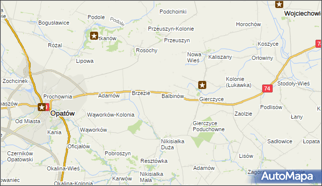 mapa Balbinów, Balbinów na mapie Targeo