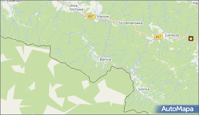 mapa Balnica, Balnica na mapie Targeo