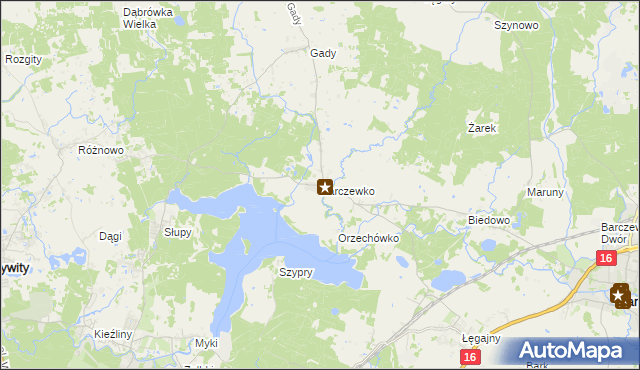 mapa Barczewko, Barczewko na mapie Targeo