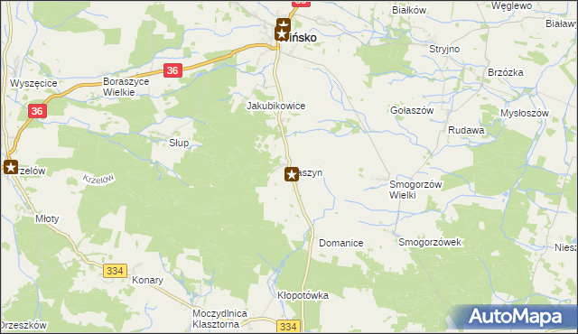 mapa Baszyn, Baszyn na mapie Targeo