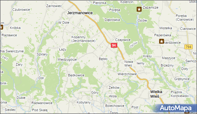 mapa Bębło, Bębło na mapie Targeo