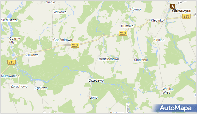 mapa Będziechowo, Będziechowo na mapie Targeo