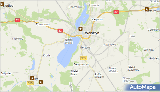 mapa Berzyna, Berzyna na mapie Targeo