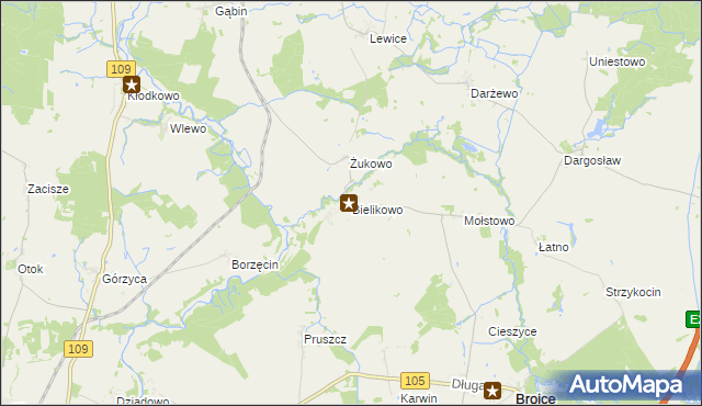 mapa Bielikowo, Bielikowo na mapie Targeo