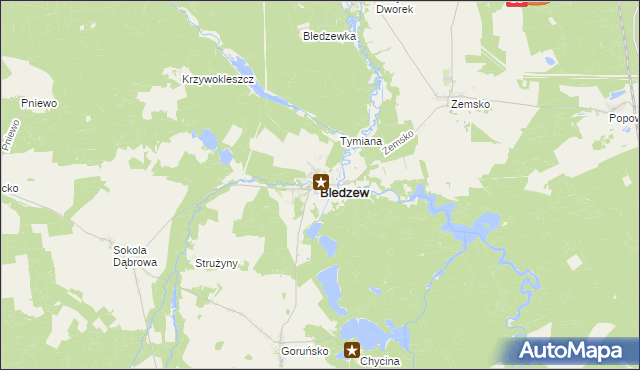 mapa Bledzew, Bledzew na mapie Targeo