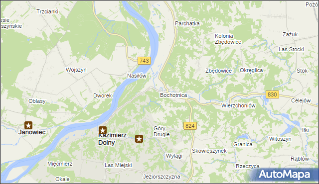 mapa Bochotnica, Bochotnica na mapie Targeo