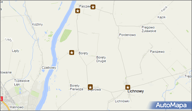 mapa Boręty Drugie, Boręty Drugie na mapie Targeo