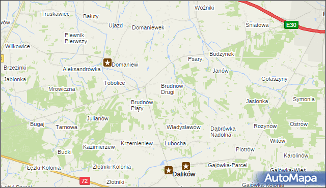 mapa Brudnów Trzeci, Brudnów Trzeci na mapie Targeo