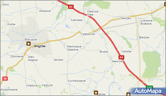 mapa Bryłówek, Bryłówek na mapie Targeo