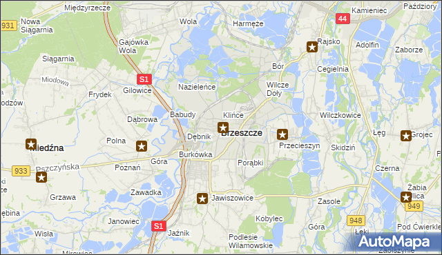 mapa Brzeszcze, Brzeszcze na mapie Targeo