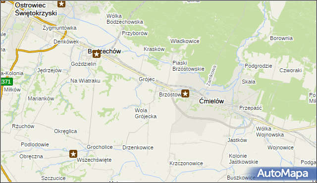 mapa Brzóstowa, Brzóstowa na mapie Targeo