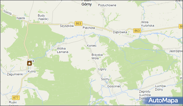 mapa Brzyska Wola, Brzyska Wola na mapie Targeo