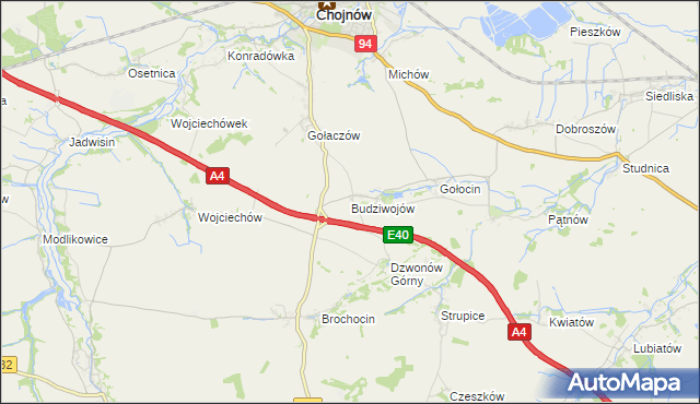 mapa Budziwojów, Budziwojów na mapie Targeo