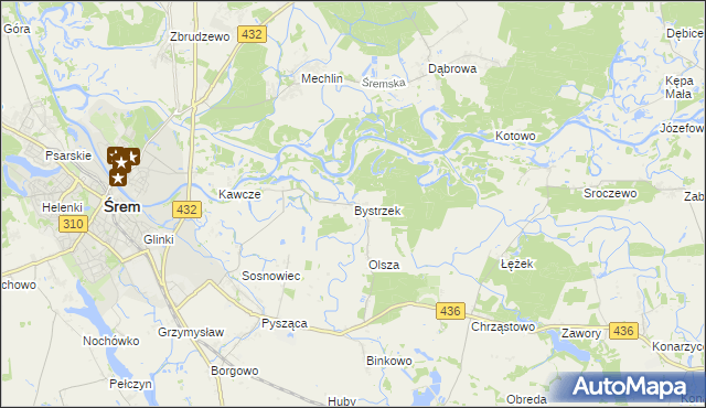 mapa Bystrzek, Bystrzek na mapie Targeo