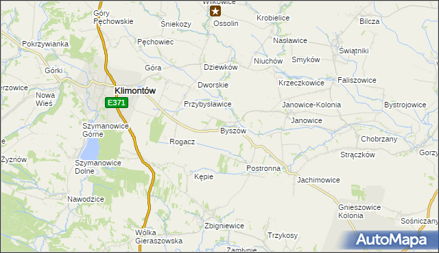 mapa Byszów, Byszów na mapie Targeo