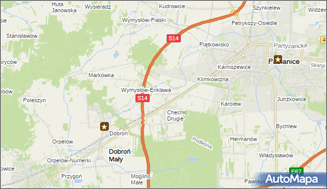 mapa Chechło Pierwsze, Chechło Pierwsze na mapie Targeo