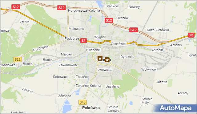 mapa Chełma, Chełm na mapie Targeo