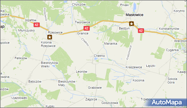 mapa Chełmo, Chełmo na mapie Targeo