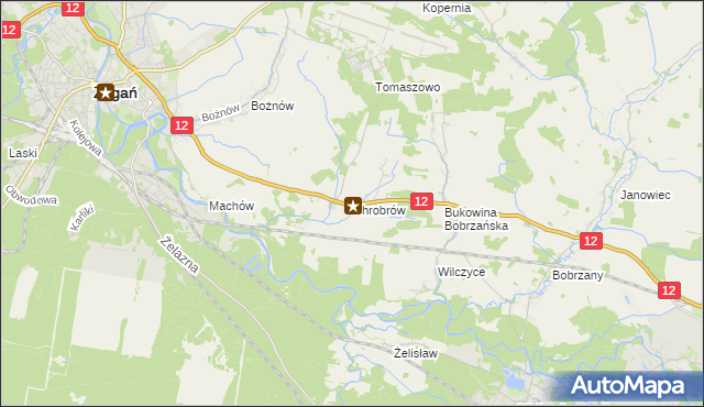 mapa Chrobrów, Chrobrów na mapie Targeo