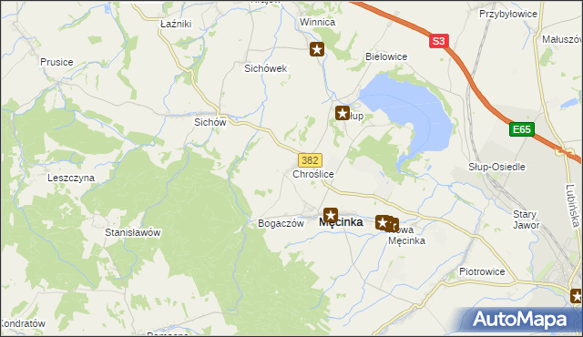 mapa Chroślice, Chroślice na mapie Targeo