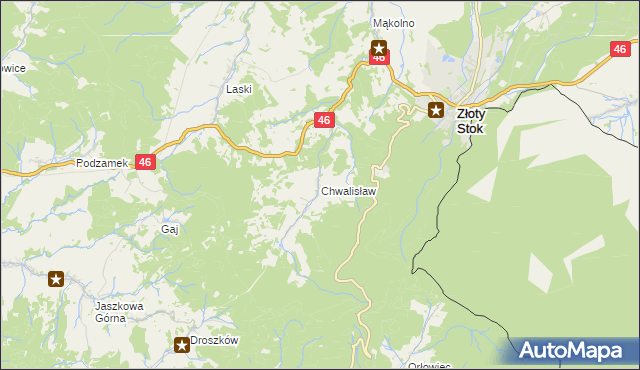 mapa Chwalisław, Chwalisław na mapie Targeo