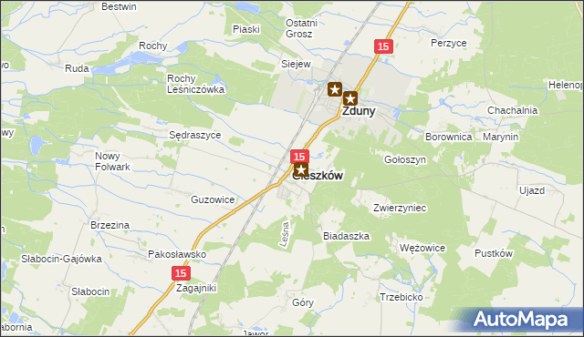 mapa Cieszków, Cieszków na mapie Targeo