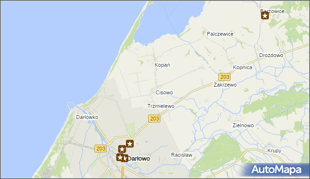 mapa Cisowo, Cisowo na mapie Targeo