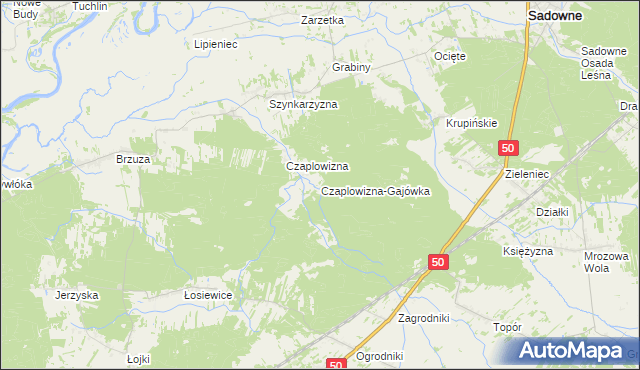 mapa Czaplowizna-Gajówka, Czaplowizna-Gajówka na mapie Targeo