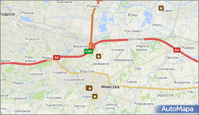 mapa Czarnochowice, Czarnochowice na mapie Targeo