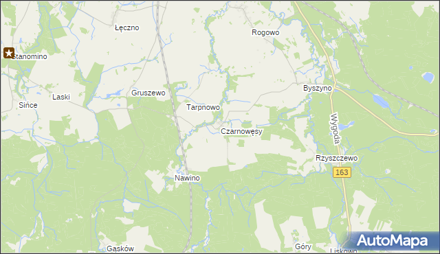 mapa Czarnowęsy, Czarnowęsy na mapie Targeo