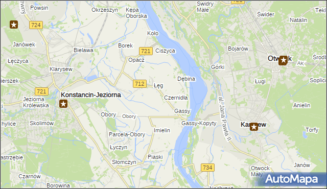 mapa Czernidła, Czernidła na mapie Targeo
