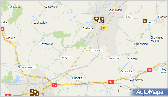 mapa Dobroszewice, Dobroszewice na mapie Targeo