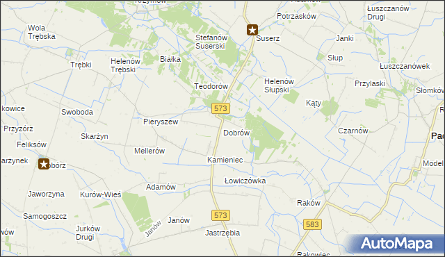 mapa Dobrów gmina Szczawin Kościelny, Dobrów gmina Szczawin Kościelny na mapie Targeo