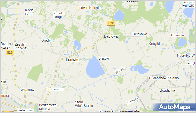 mapa Dratów, Dratów na mapie Targeo