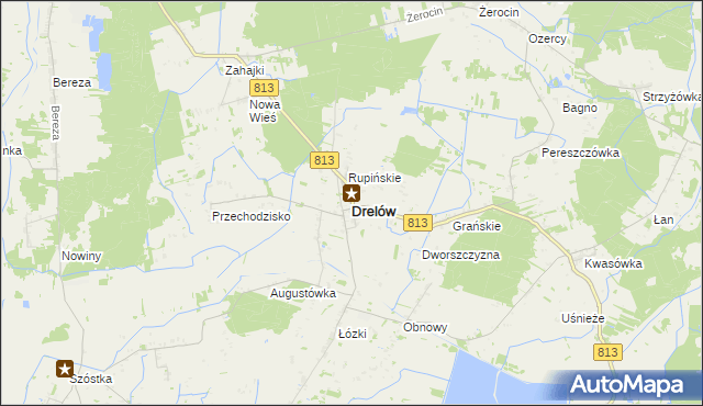 mapa Drelów, Drelów na mapie Targeo