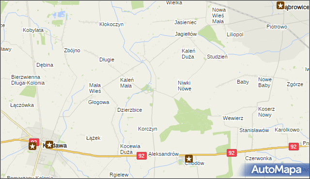 mapa Dzierzbice Osada, Dzierzbice Osada na mapie Targeo