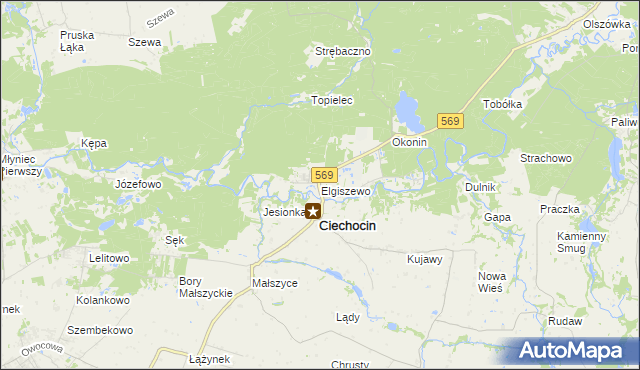 mapa Elgiszewo, Elgiszewo na mapie Targeo