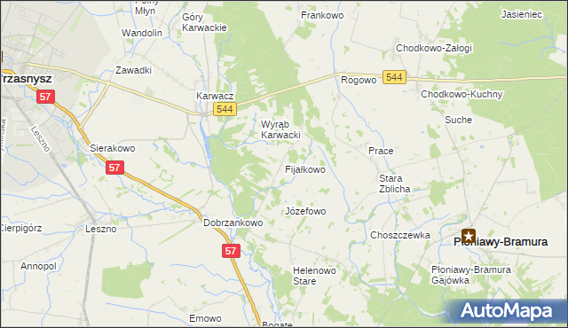 mapa Fijałkowo, Fijałkowo na mapie Targeo