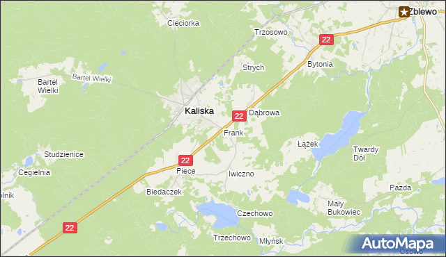 mapa Frank, Frank na mapie Targeo